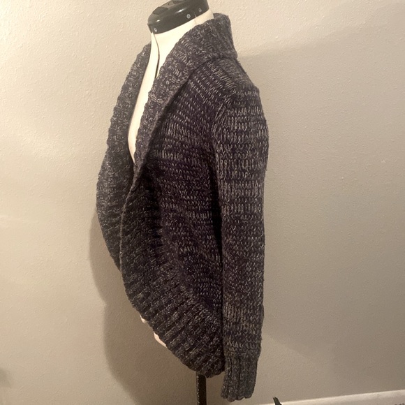 Express Navy Blue Chunky Open Cardigan Sweater - Picture 4 of 7